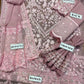 Chiffon Heavy Embroidered Unstitched 3 Piece Suit -AK-Pink-Party Wear