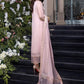 Chiffon Heavy Embroidered Unstitched 3 Piece Suit -AK-Pink-Party Wear