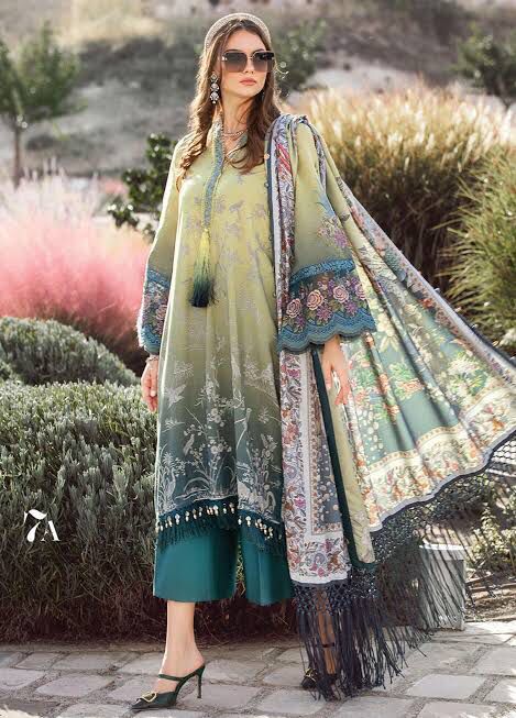 Embroidered Lawn 3 Piece Unstitched Suit MBL-MPT-2007-A-23 - Summer Collection