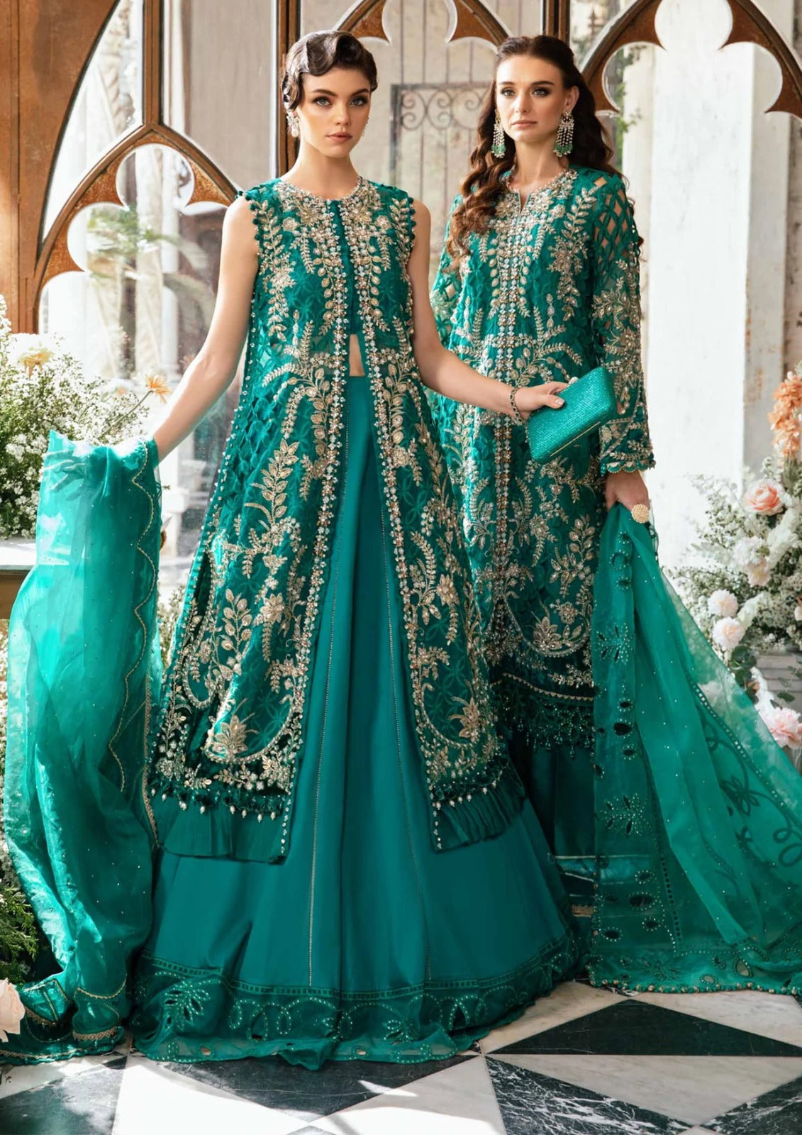 Luxury Embroidered Organza 3 Piece Unstitched Suit MBC-BD-2806-24-Party Wear