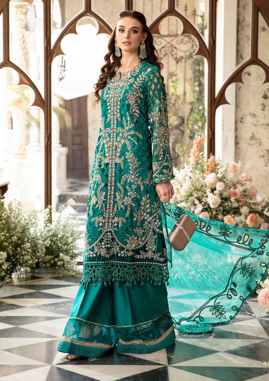 Luxury Embroidered Organza 3 Piece Unstitched Suit MBC-BD-2806-24-Party Wear