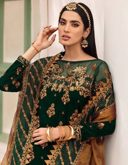 Embroidered Unstitched 3 Piece Velvet Suit EAC-MK-305 - Party Wear