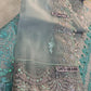 BRIDAL ORGANZA 3 Piece Unstitched Dress - Party Wear