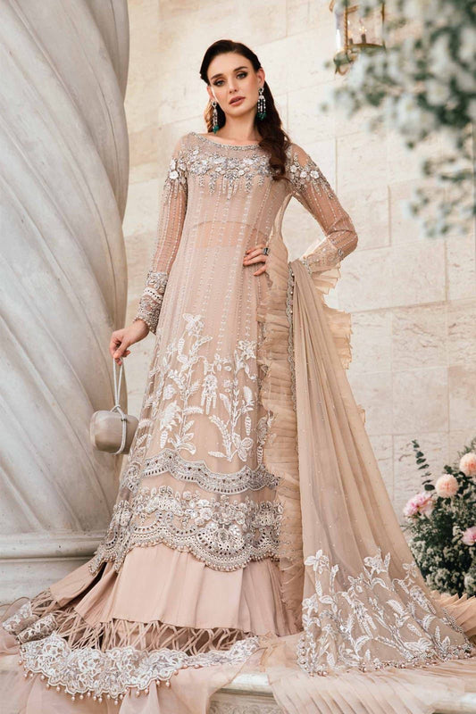 Luxury Embroidered Chiffon 3 Piece Unstitched Suit MBC-BD-2801-24 - Party Wear