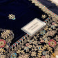 Embroidered Unstitched 3 Piece Velvet Suit EAC-MK-03 - Party Wear