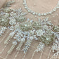 Luxury Unstitched Net Embroidered Saree Skin Beige -BD-2801- Party Wear