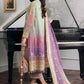 Tie N Die Pista Purple Luxury Chiffon Dress - Unsitched