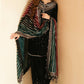 Embroidered black Multi Dupatta Luxury Velvet Dress Unstiched 3 Piece