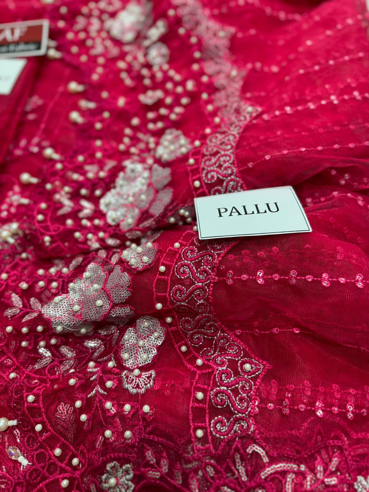 Luxury Unstitched Net Embroidered Saree Atishi -BD-2801- Party Wear