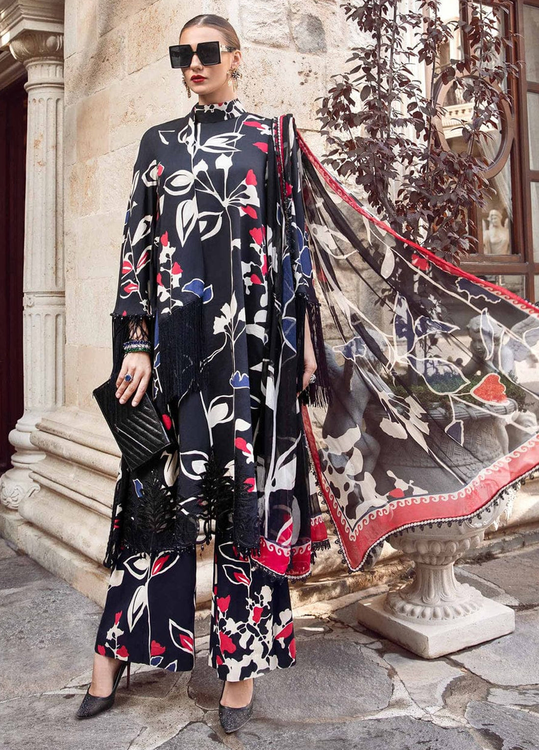 Embroidered Lawn 3 Piece Unstitched Suit MBL-MPT-2009-B-23 - Summer Collection