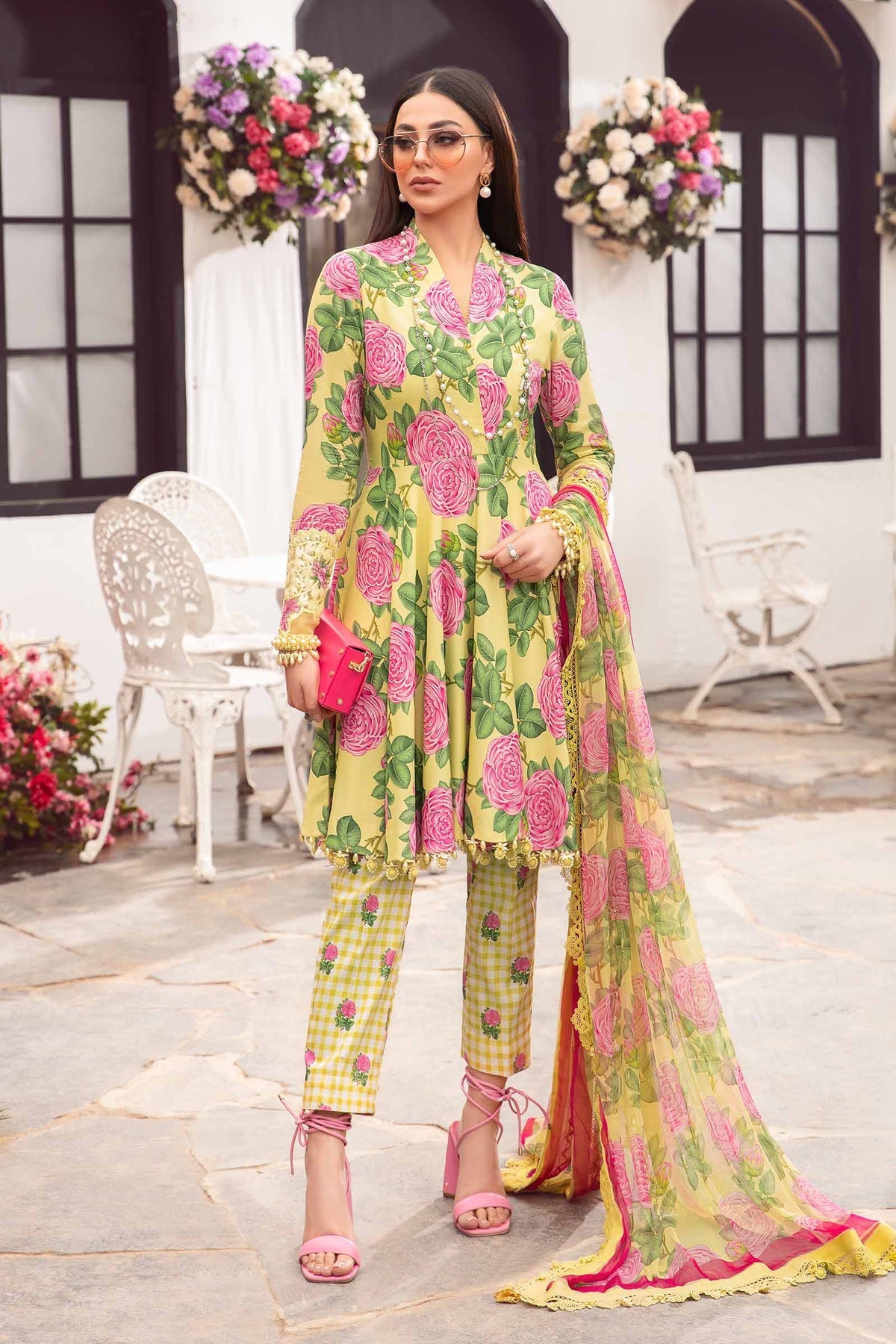 Embroidered Lawn 3 Piece Unstitched Suit MBL-MPT-2103-A-24 - Summer Collection