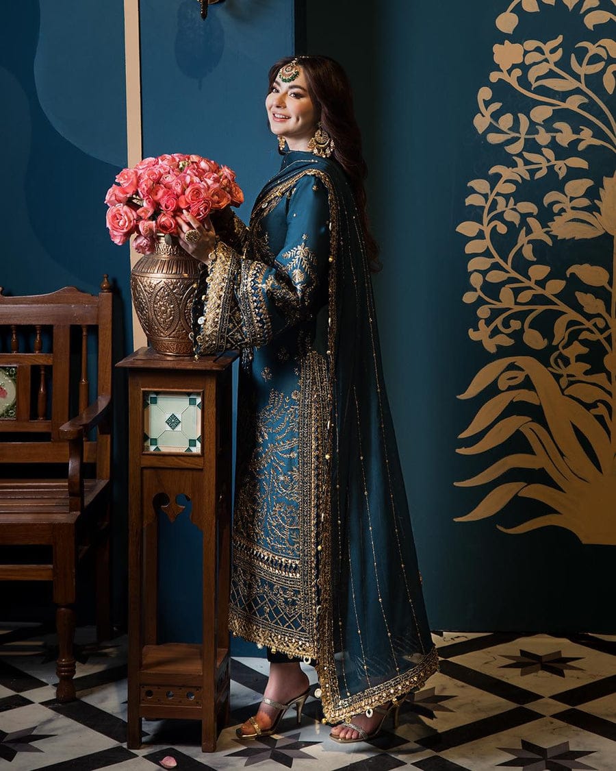 Embroidered Chiffon 3 Piece Unstitched Suit AJ-Party Wear