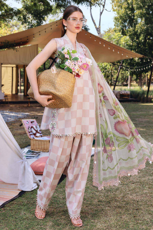 Embroidered Lawn 3 Piece Unstitched Suit MBL-MPT-2906-A-26 - Summer Collection
