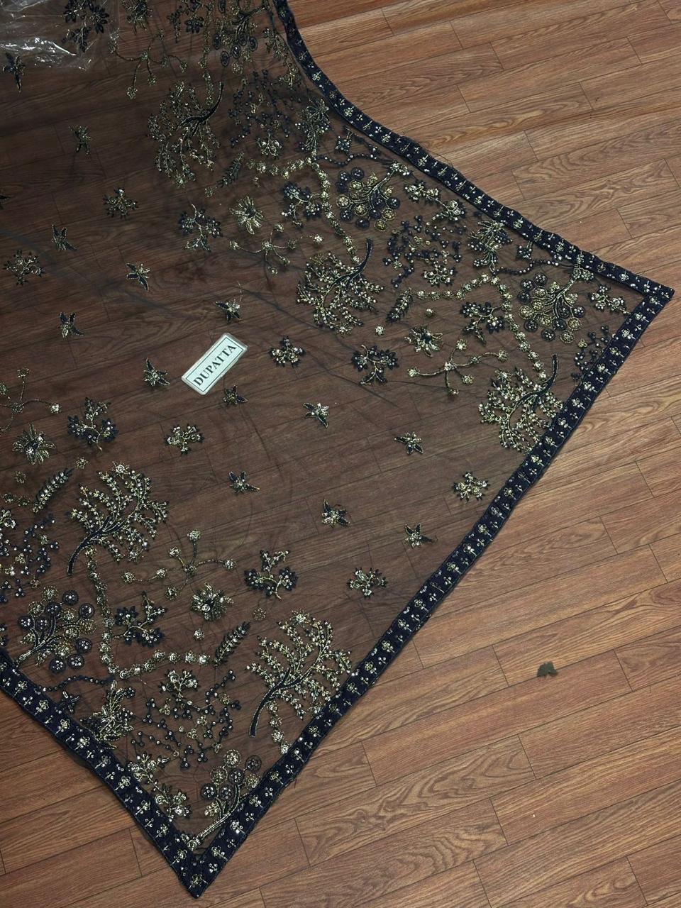 Chiffon 3 Piece Embroidered Unstitched Dress