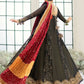 Black Wedding Festive Unstitched Emb Chiffon 3Piece Unstitched