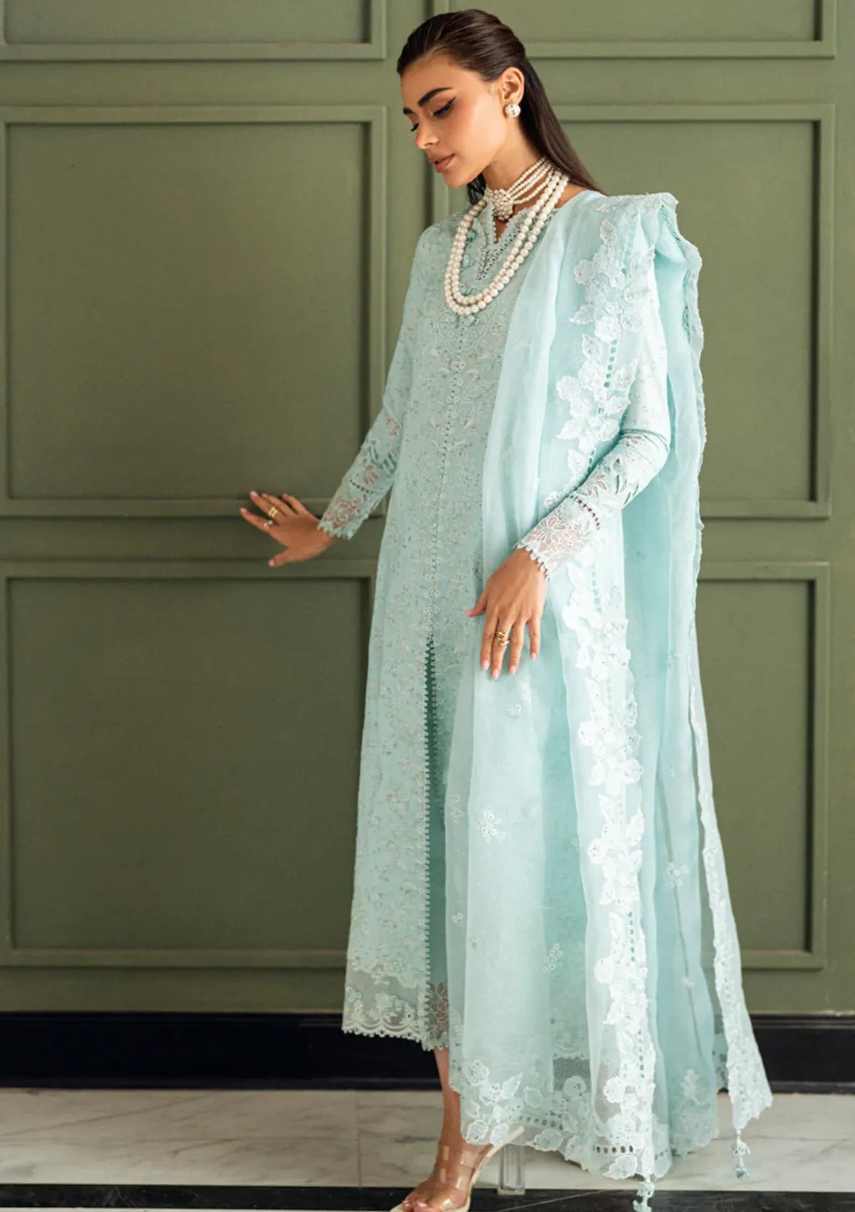 Chikankari Lawn Embroidered 3 Piece Unstitched Dress -CS-06 Neesha