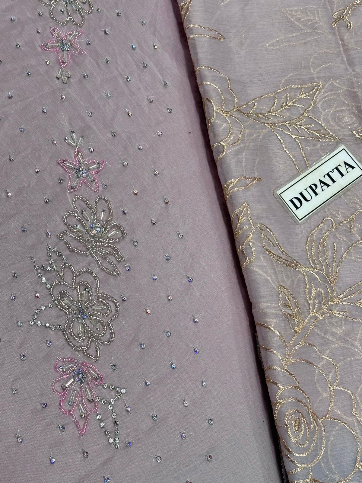 Embroidered Chiffon 3 Piece Unstitched Suit LL-ANZAAL LONG-25 - Party Wear