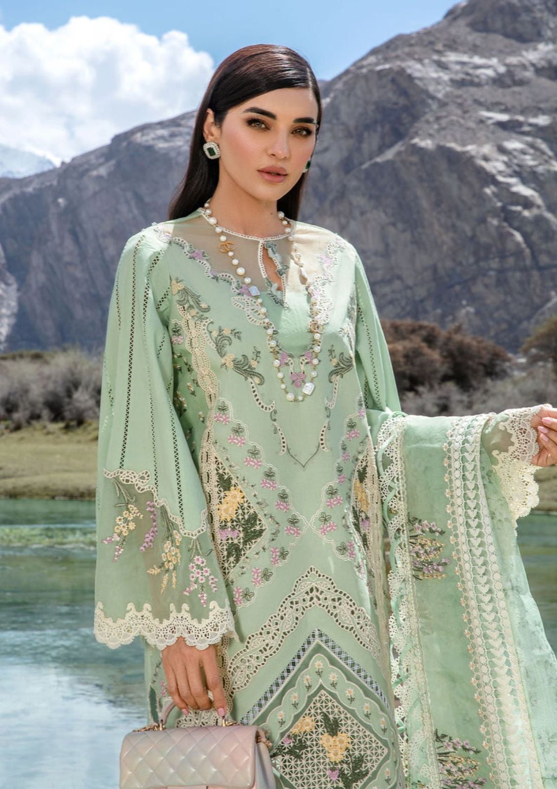 Embroidered Lawn 3 Piece Unstitched Suit CSSL-D02-B - Summer Collection