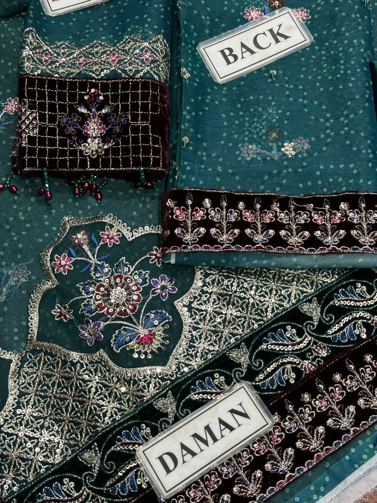 Luxury Chiffon Embroidered Dress 3 Piece Unstitched CH13-03