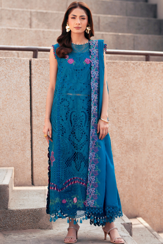 Chicken Embroidered Lawn 3 Piece Unstitched Dress