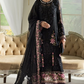 Black Luxury Embroidered Chiffon 3 Piece Unstitched Suit