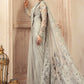 Luxury Net Embroidered Unstitched Saree MB -Party Wear