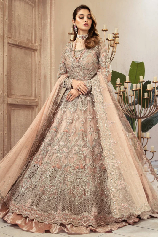 Luxury Net Maxi Embroidered 3 Piece Unstitched