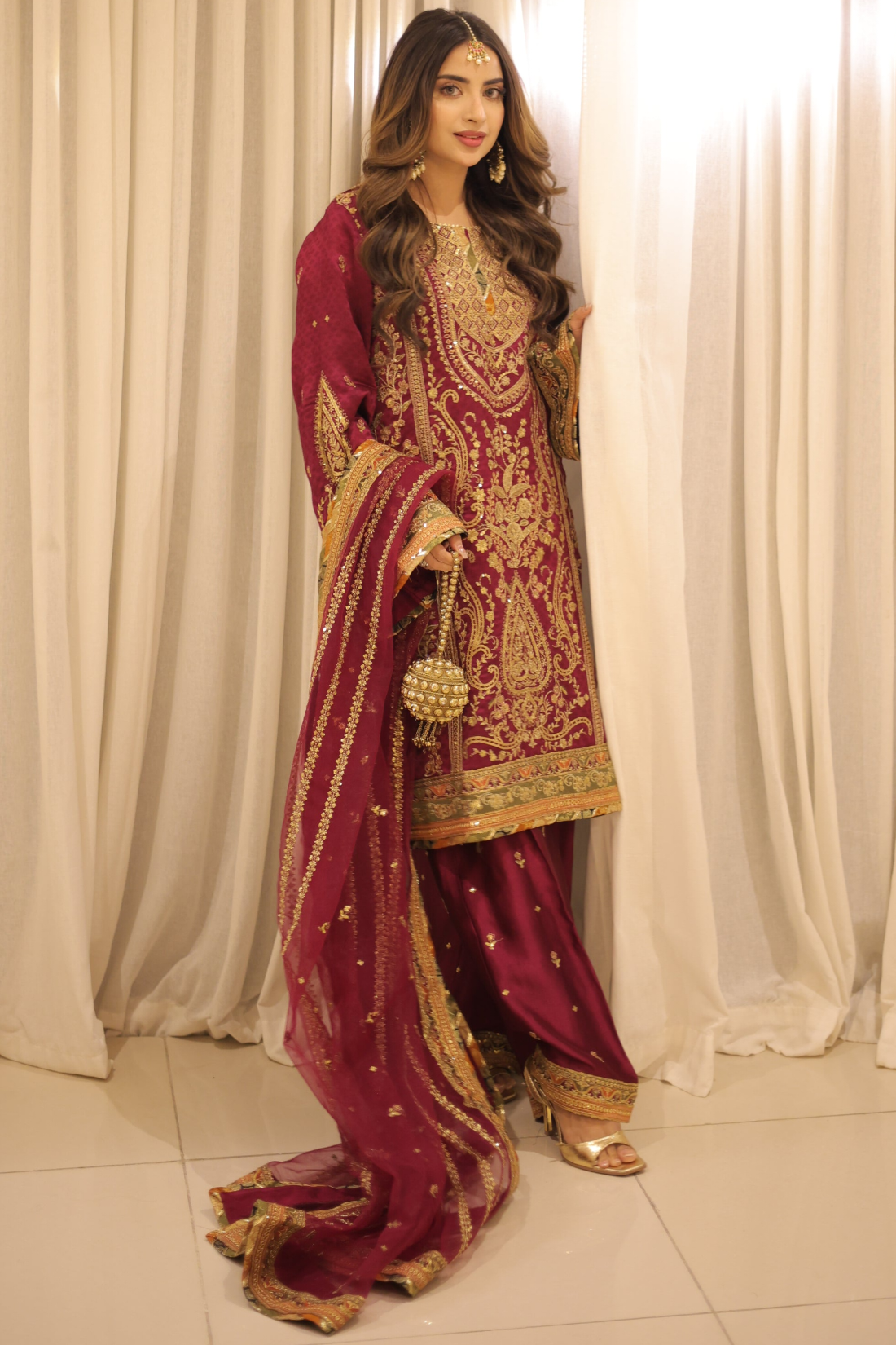 Luxury Silk Embroidered 3 Piece Unstitched - FC-09-B