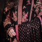 Black Luxury Velvet Suit 3 Piece Unstitched - Oceans