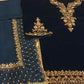 HANDCRAFT Zinc Blue VELVET 3 Piece Unstitched Dress