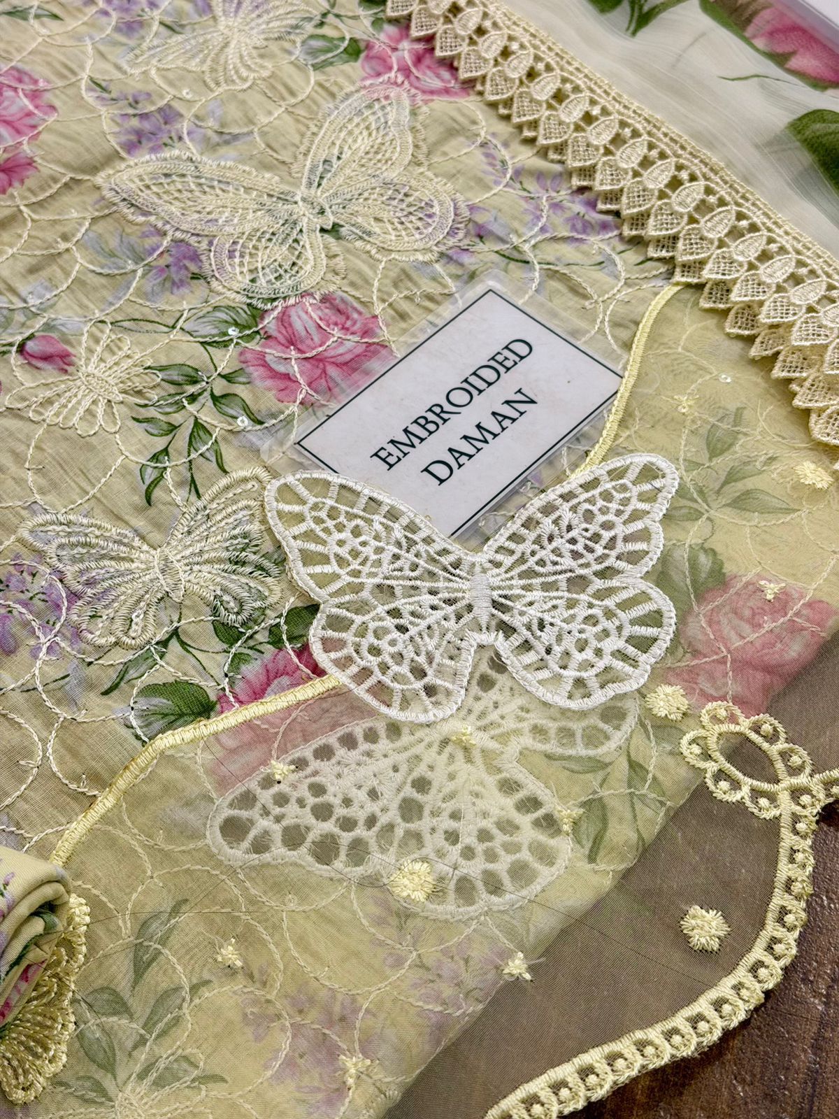Chikankari Lawn Embroidered 3 Piece Unstitched Dress MPT-2901-B- Summer Collection
