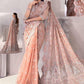 Luxury Embroidered Unstitched Soft Net Saree - Party Wear