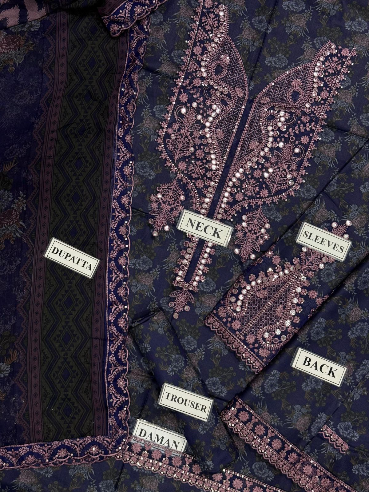 Luxury Lawn Embroidered 3 Piece Unstitched - BLS-56
