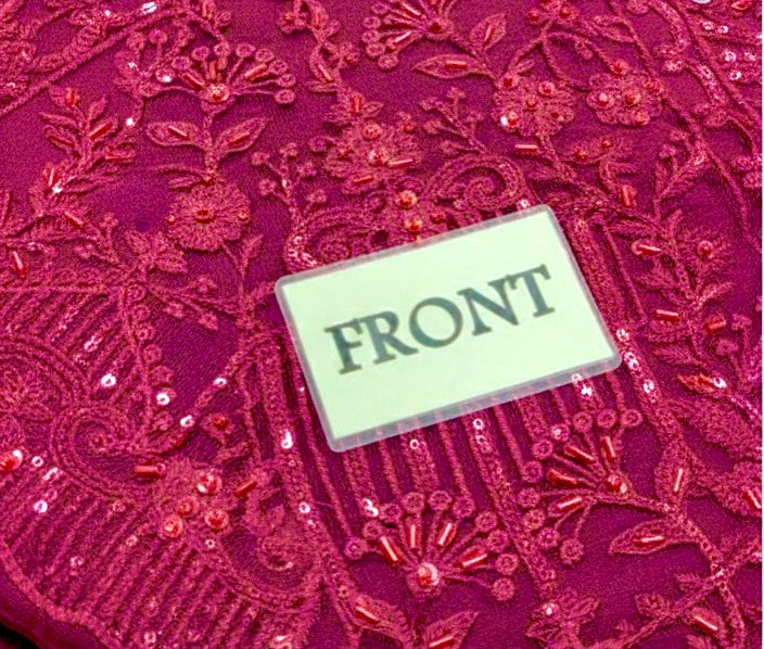 Embroidered/Hand Embellished Net 3 Piece Unstitched Dress