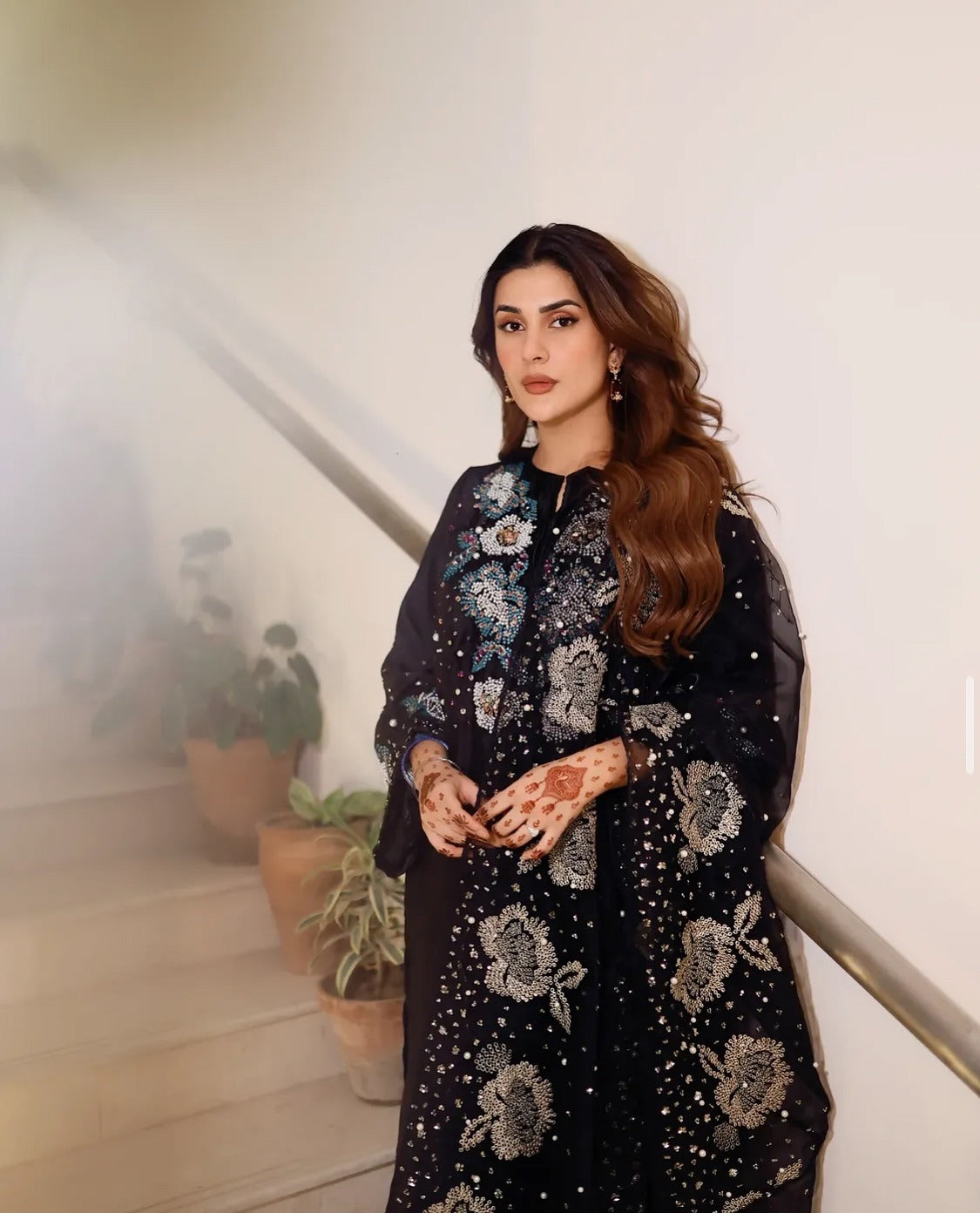 Black Raw Silk 3 Piece Unstitched - Party Wear