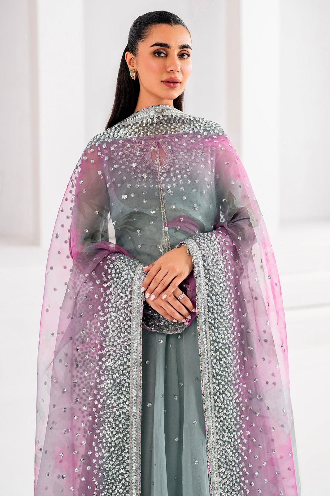 Wedding Collection Chiffon Maxi Embroidery Unstiched 3 Piece