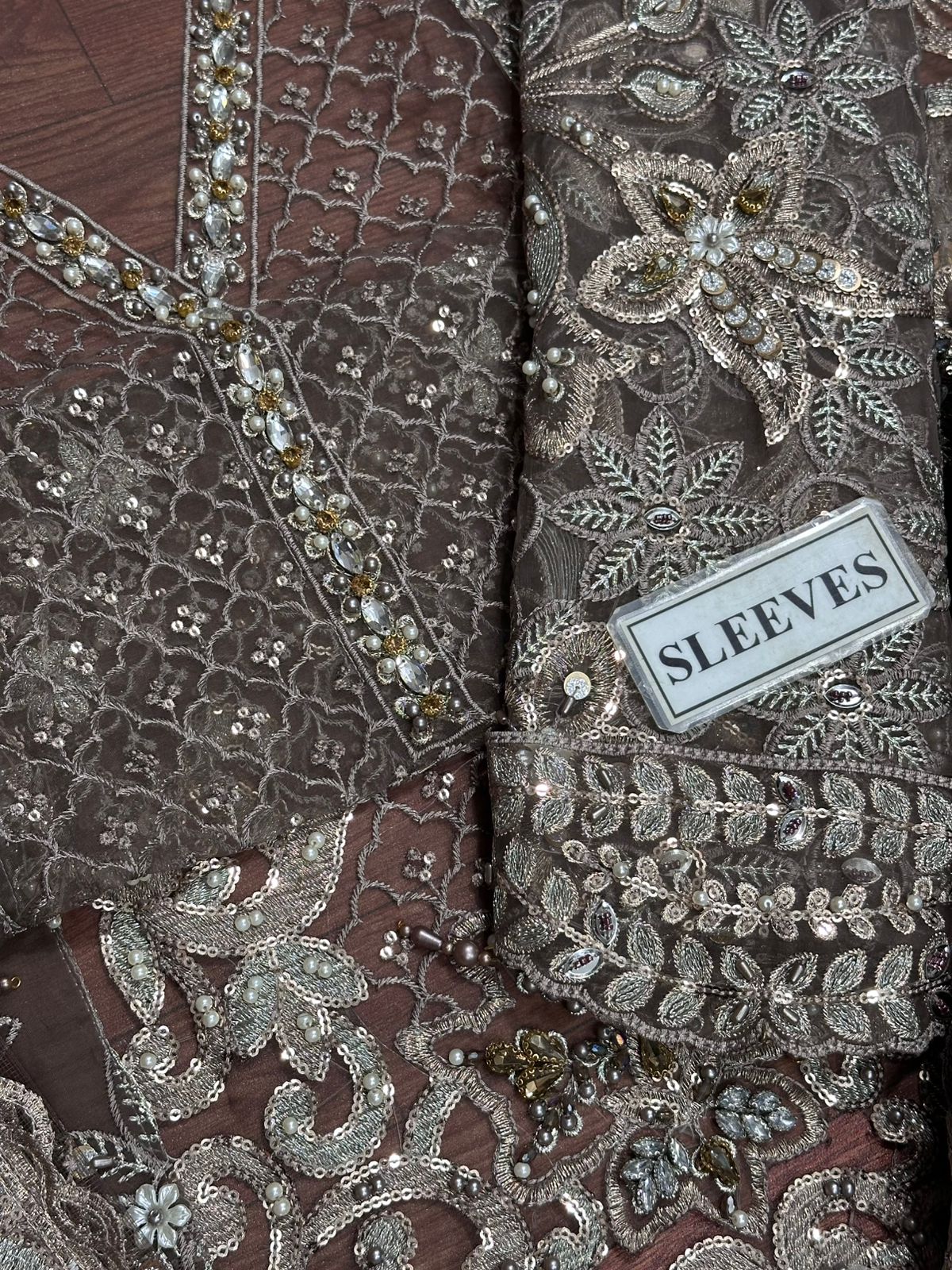 Luxury Organza Suit 3 Piece Unstitched - Part Wear