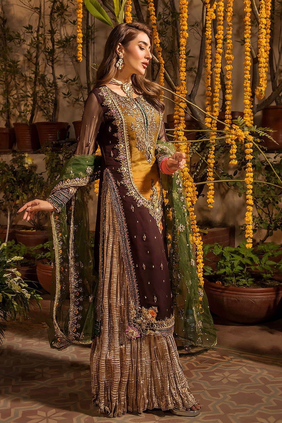 Embroidered Chiffon 3 Piece Unstitched Suit KBC-P-265 - Party Wear