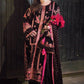 Black Luxury Velvet Suit 3 Piece Unstitched - Oceans