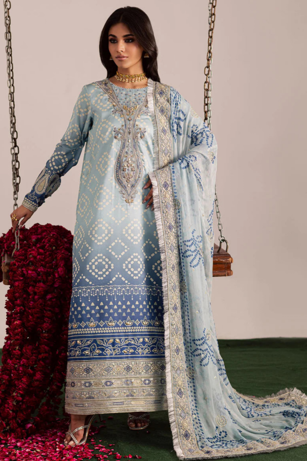 Lawn Embroidered 3 Piece Unstitched Dress- NP 698