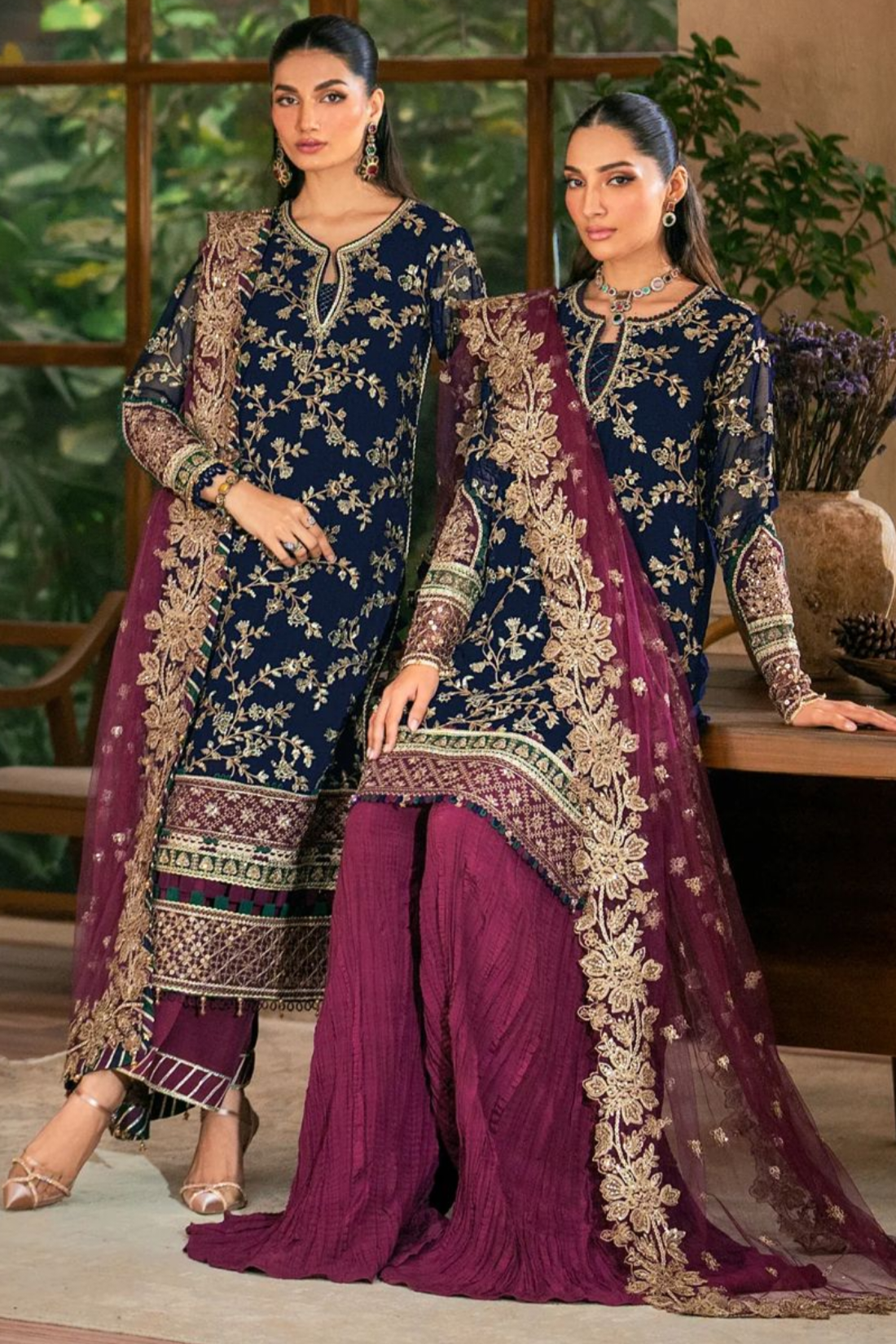 Luxury Chiffon Embroidered Dress 3 Piece Unstitched