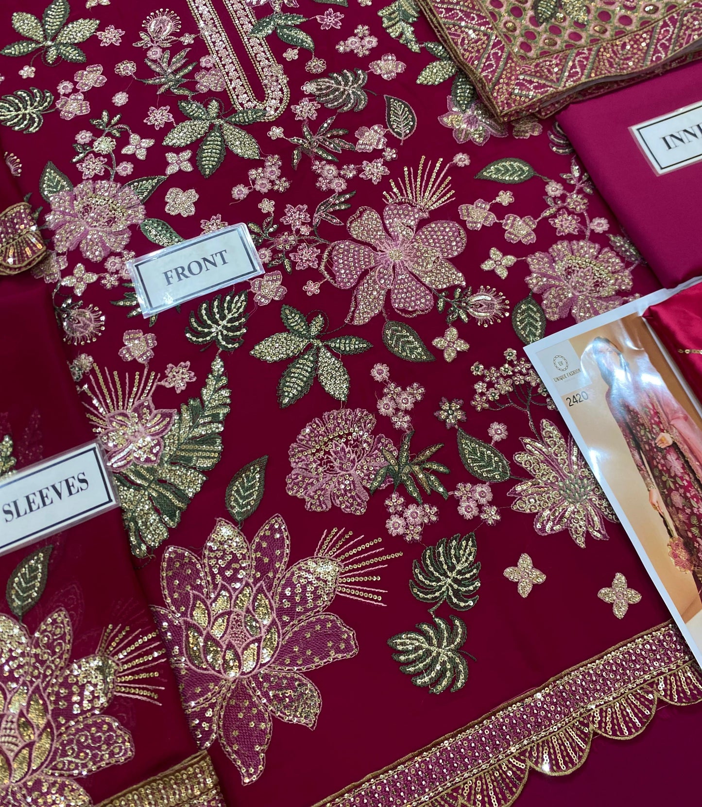 Luxury Chiffon 4 Piece Unstitched Dress