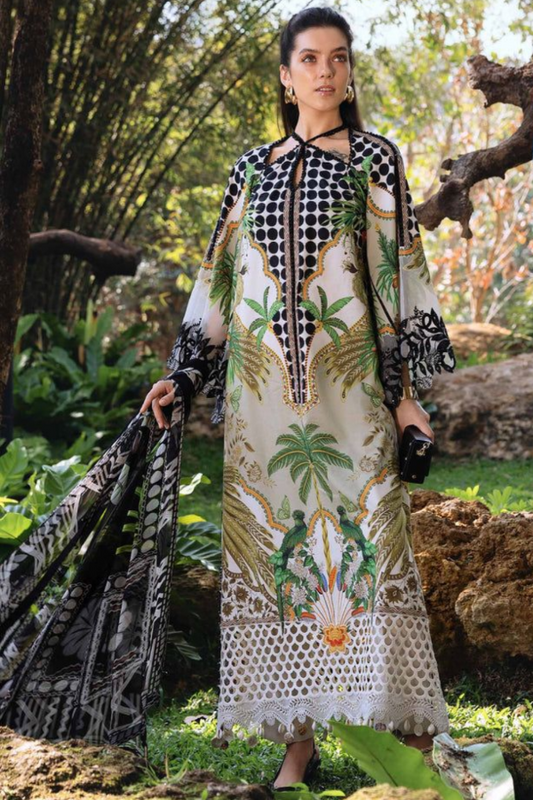 Embroidered Lawn 3 Piece Unstitched Suit MBL-MPT-2905-A-26 - Summer Collection