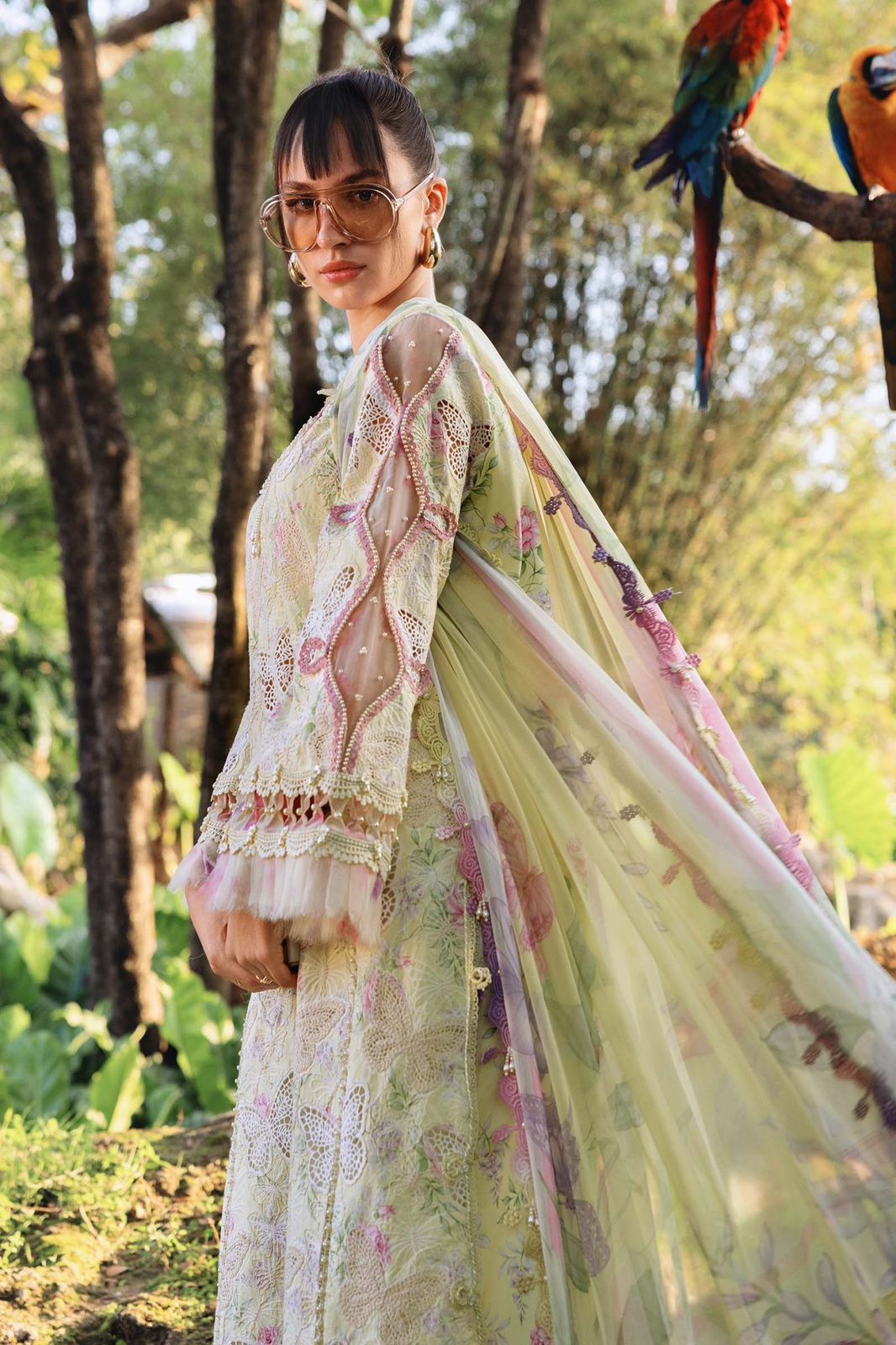 Chikankari Lawn Embroidered 3 Piece Unstitched Dress MPT-2901-B- Summer Collection