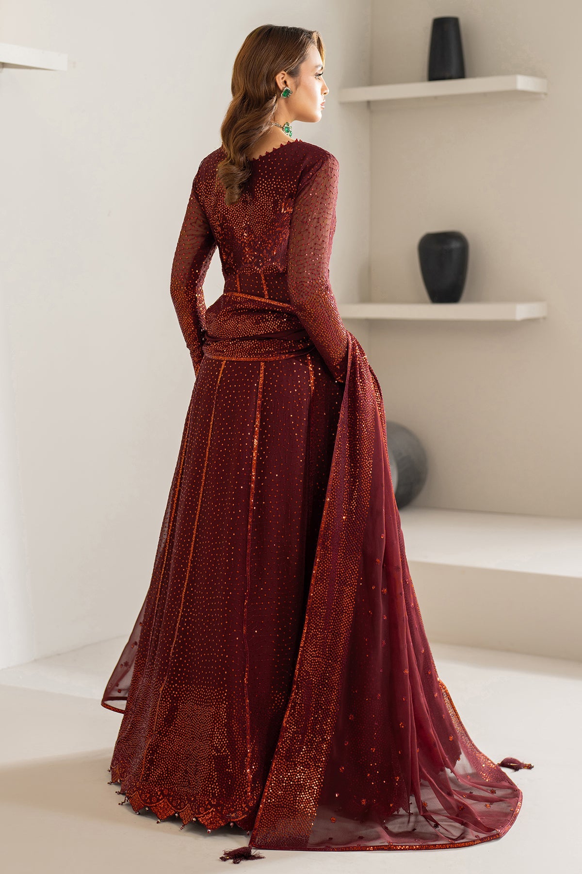 Chiffon Maxi 3 Piece Embroidered Unstitched - Liyana