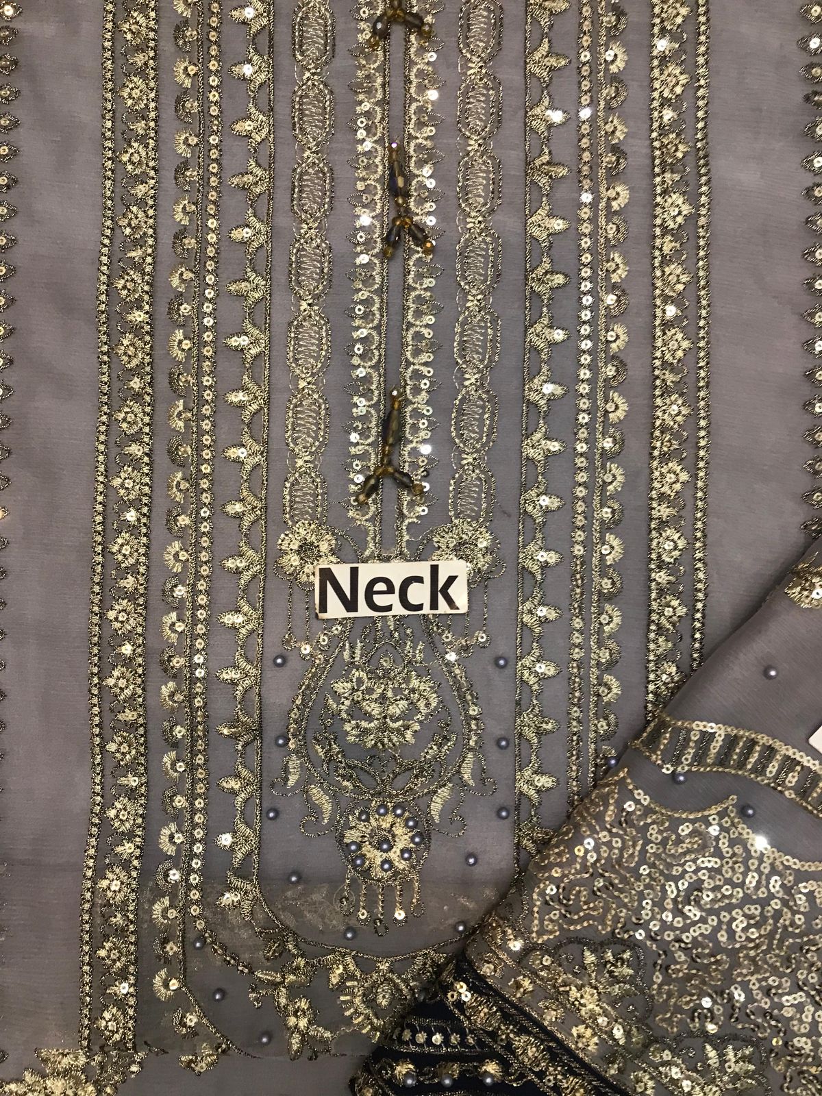 Embroidered Chiffon 3 Piece Unstitched Suit AL-Party Wear
