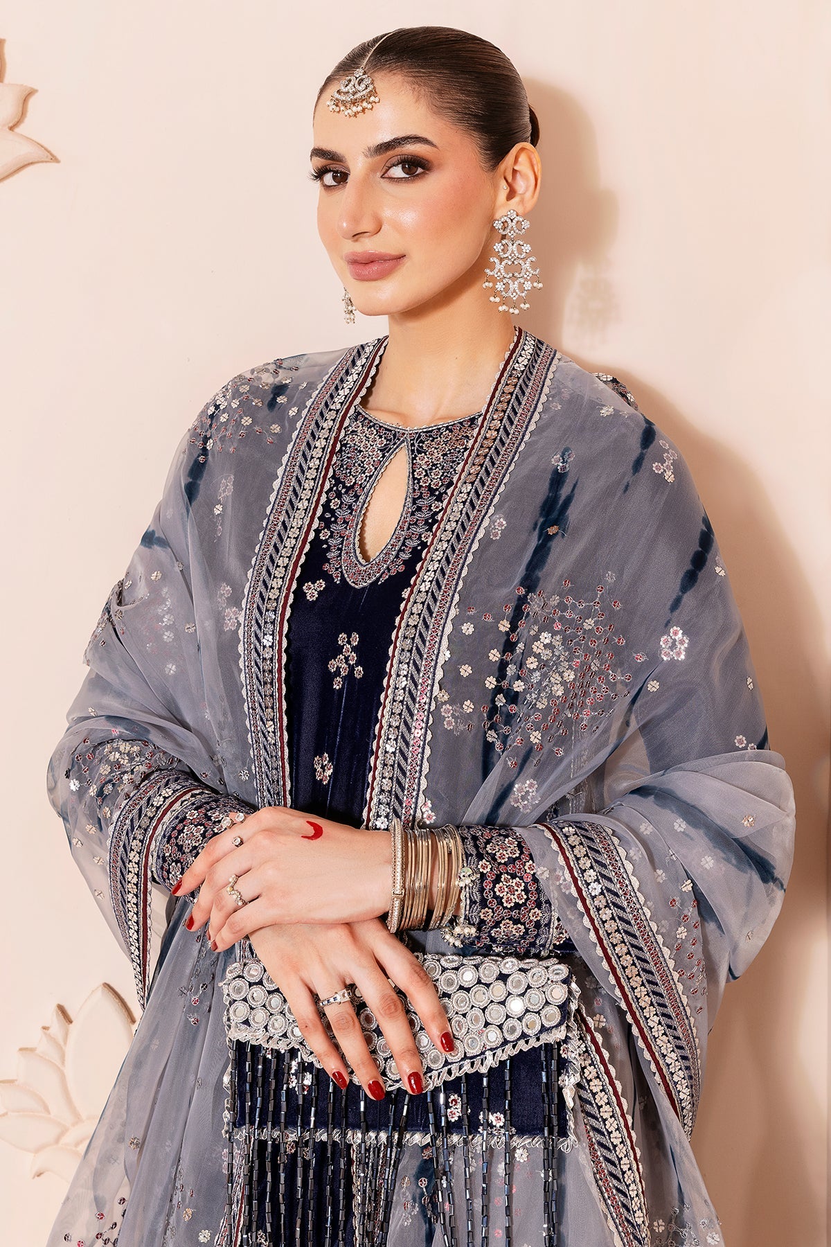 Velvet 3 Piece Unstitched Dress