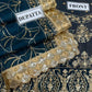 Embroidered Chiffon 3 Piece Unstitched Suit AJ-24-Party Wear