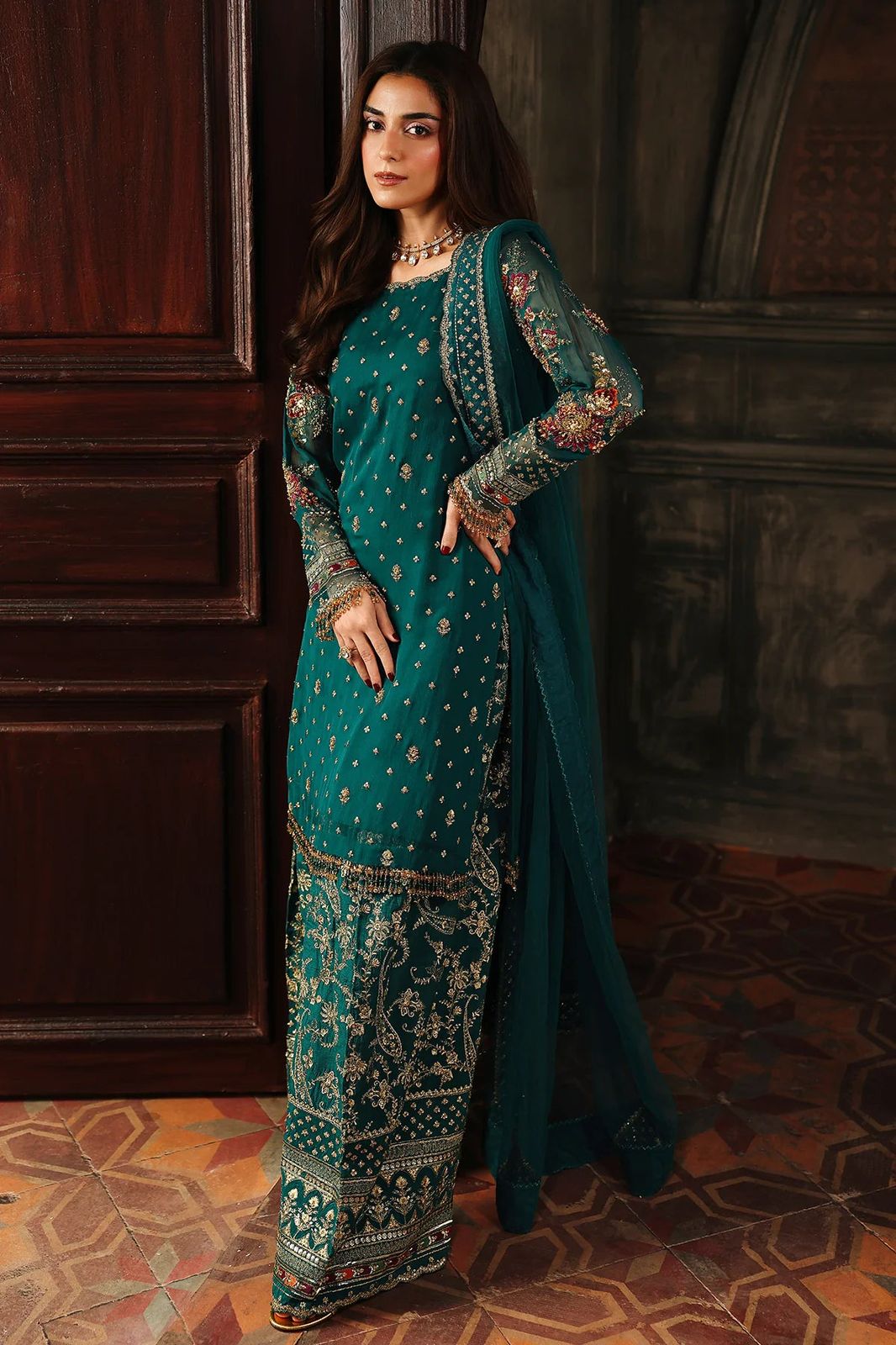 Luxury Chiffon 3 Piece Unstitched Dress - CHZ