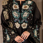 Black Raw Silk 3 Piece Unstitched - Party Wear